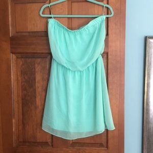 Express strapless chiffon dress size M